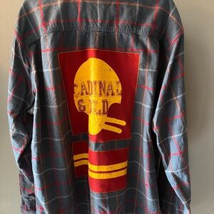 Mens Iowa State upcycled flannel shirt